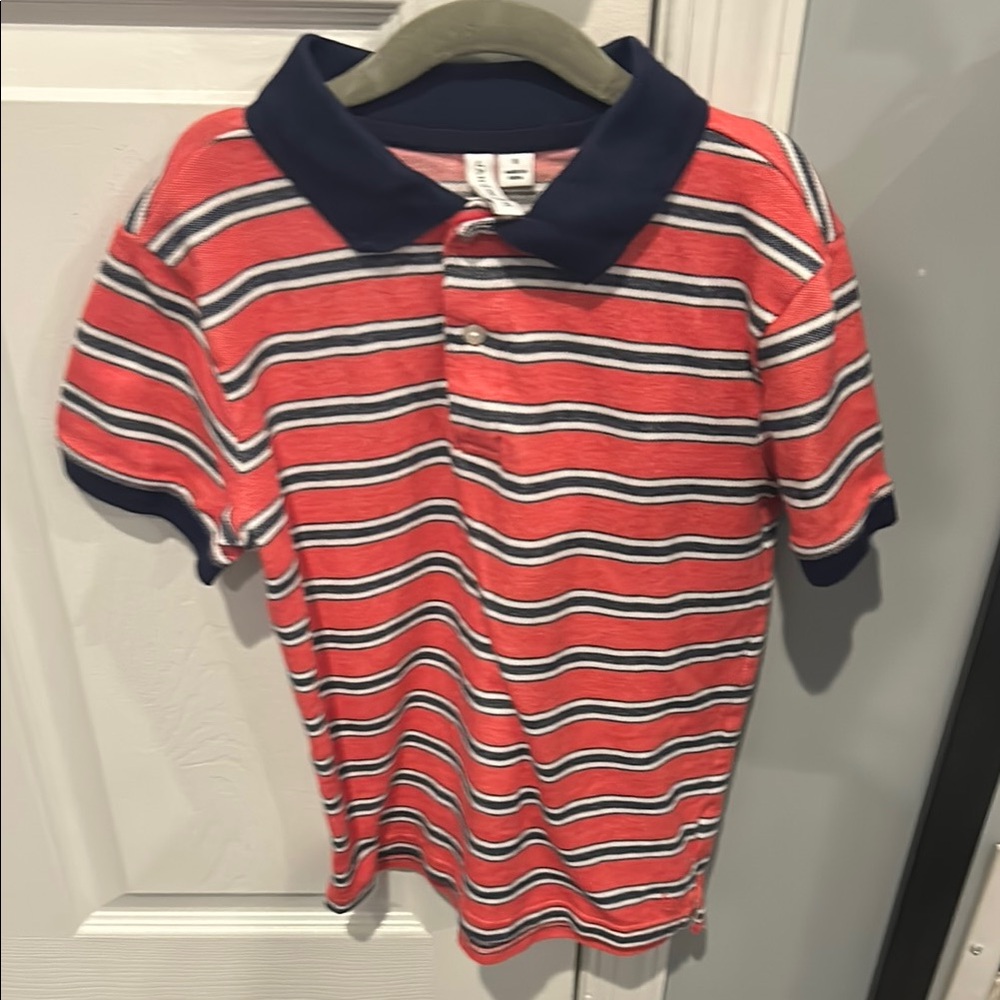 Janie and Jack Striped Red and Blue Kids Polo Shirt